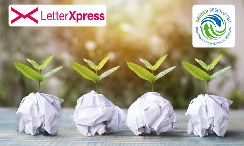 LetterXpress als „Recyclingpapierfreundliches Unternehmen“ ausgezeichnet